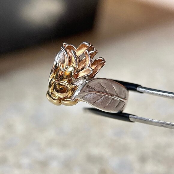 925 Tulip Flower Ring - Picture 4 of 9